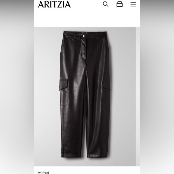 Aritzia Pants - Aritzia Wilfred Modern Faux Leather cargo pants